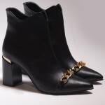 Point Toe metal Chain  Boots
