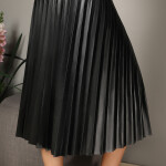 Leather Plisse Skirt