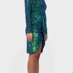 short sequins dress