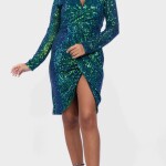 short sequins dress